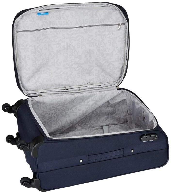 Skybags 68 cms Medium Check-in Polyester Soft Sided 4 Wheels Spinner Luggage/Suitcase/Trolley Bag- Blue