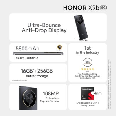 HONOR X9b 5G (Midnight Black, 8GB + 256GB)