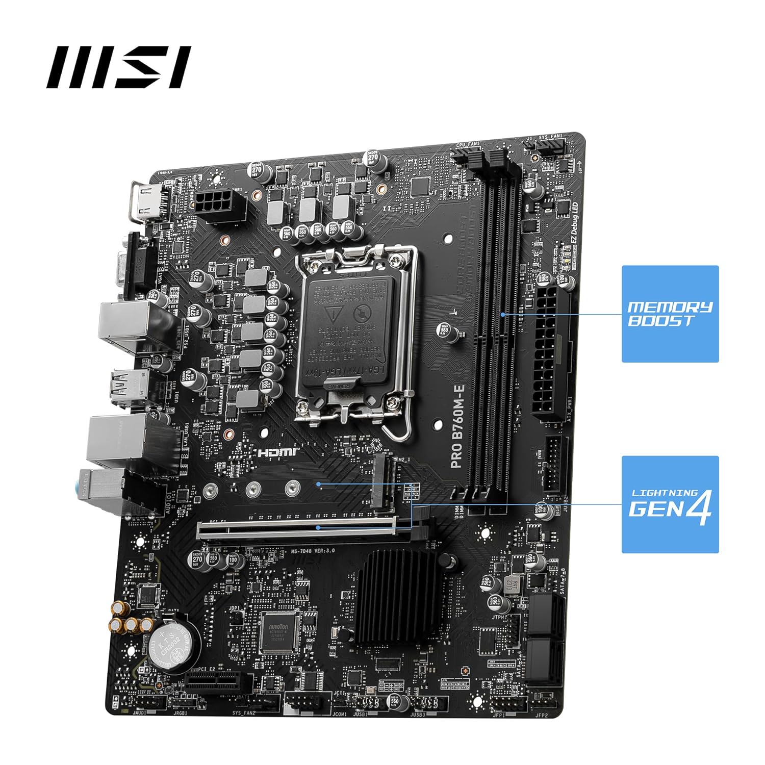 MSI PRO B760M-E Motherboard