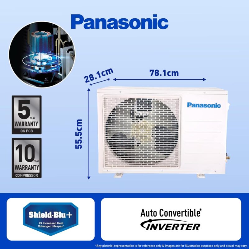 Panasonic 1.5 Ton 5 Star Wi-Fi Inverter Smart Split AC